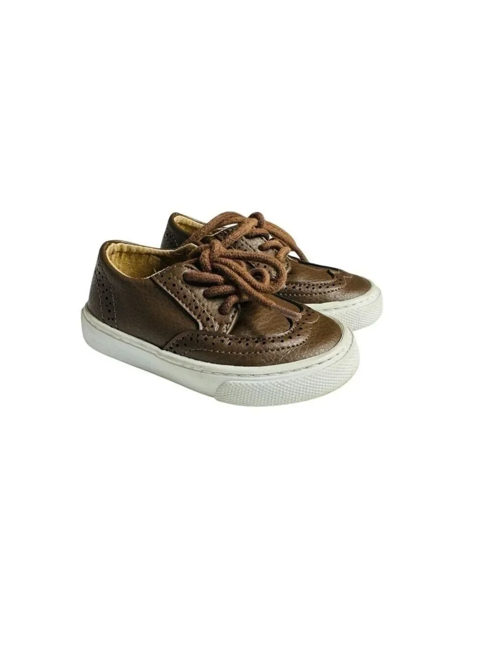 Janie and Jack Toddler Wingtip‎ Sneakers Brown Boys Size 5